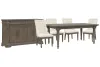 Pulaski Furniture P413240-KIT8 Pulaski Furniture P413240-KIT8 Madison Ridge - Extendable Leg Dining Table With 4 Host Chairs And Server - Natural Bark
