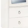 Samuel Lawrence Furniture S458-445 Bella White - Kids 2-Drawer Shelved Wardrobe - White