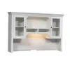 Liberty Furniture 417-HO132 Allyson Park - Jr Executive Credenza Hutch - Wirebrushed White / Charcoal