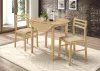 CoasterEveryday 130006 Bucknell - 3 Piece Round Drop Leaf Dining Table Set - Natural