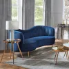 CoasterEssence 506862 Sophia - Upholstered Channel Tufted Loveseat - Blue