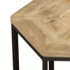 CoasterEssence 935844 Adger - 2 Piece Hexagonal Nesting Tables - Natural And Black