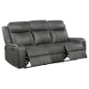 Coaster Fine Furniture 603191-S2 Raelynn - 2 Piece Upholstered Reclining Sofa Set - Gray