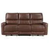 Coaster Fine Furniture 610264P Greenfield - Upholstered Power Reclining Sofa - Saddle Brown