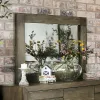 Furniture of America FOA7490M Bridgewater - 5mm Beveled Mirror - Light Walnut