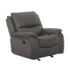 Furniture of America CM9911DG-CH Henricus - Glider Recliner - Dark Gray