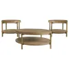 Coaster Fine Furniture 706188-S3 Arini - 3 Piece Round Coffee And End Table Set - Sand Wash