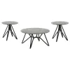 Coaster Fine Furniture 736178-S3 Hadi - 3 Piece Round Smarttop Coffee And End Table Set - Cement