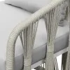 Intercon AX-CH-460AC-WHT-C Alexa - Outdoor Dining Side Arm Chair - White
