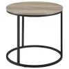 Coaster Fine Furniture 736047 Lainey - Round Occasional Side End Table - Distressed Pine