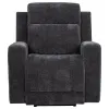 Coaster Fine Furniture 610156P Kennett - Chenille Upholstered Power Recliner Chair - Dark Gray