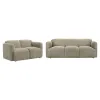 Coaster Fine Furniture 509814-S2 Dorset - 2 Piece Upholstered Round Track Arm Sofa Set - Brown