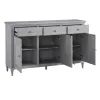 Pulaski Furniture P301786 Pulaski Accents - 3-Door Credenza With Storage Drawers - Light Gray