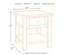 Ashley Furniture T637-3 Bolanburg - Rectangular End Table - White / Brown / Beige