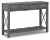 Ashley Furniture T175-4 Freedan - Console Sofa Table - Grayish Brown