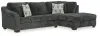 Ashley Furniture 35504S2 Ashley Furniture 35504S2 Biddeford - 2-Piece Sectional With Raf Corner Chaise - Ebony