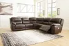 Ashley Furniture U71604S8 Ashley Furniture U71604S8 Dunleith - 5-Piece Power Reclining Sectional - Chocolate