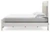 Ashley Furniture B2640B50 Altyra - King Panel Bed With Upholstered Headboard - White