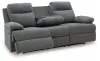 Ashley Furniture PC9140689 Ashley Furniture PC9140689 Side-Swipe - Reclining Sofa With Drop Down Table - Charcoal