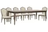 Pulaski Furniture P412240-KIT13 Pulaski Furniture P412240-KIT13 Saddle Creek - Extendable Leg Dining Table With 6 Upholstered Side Chairs - Timber Brown
