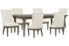 Pulaski Furniture P413240-KIT16 Pulaski Furniture P413240-KIT16 Madison Ridge - Extendable Leg Dining Table With 6 Host Chairs - Natural Bark