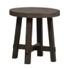 Liberty Furniture 406-OT1024 Modern Farmhouse - Splay Leg Round End Table - Dusty Charcoal