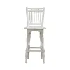 Liberty Furniture 244-B400330 Magnolia Manor - Spindle Back Swivel Bar Stool - Antique White & Weathered Bark