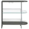 CoasterEssence 101073 Adolfo - Rectangular 2-Tier Home Bar Table - Gray High Gloss