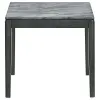 CoasterEssence 753517 Mozzi - Square Faux Marble Side End Table - Gray And Black