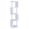 CoasterEveryday 801418 Baxter - 4-Shelf Bookshelf - White And Chrome