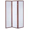 CoasterEveryday 900110 Katerina - 3-Panel Room Divider Folding Shoji Screen - Cherry