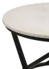CoasterEssence 931227 Miguel - Round Marble Top Coffee Table - White And Black