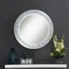 CoasterEssence 961428 Lixue - Round Wall Mirror LED Lighting - Silver