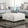 Furniture of America SM8141-OT Misty - Ottoman - Ivory / Pattern