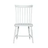 Liberty Furniture 499-C4000S Palmetto Heights - Spindle Back Side Chair - Shell White & Driftwood
