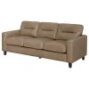 Coaster Fine Furniture 504667 Scotland - Faux Leather Upholstered Track Arm Sofa - Brown