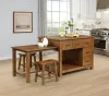 Coaster Fine Furniture 182446 Mayfair - 3 Piece Kitchen Island With Extension Table - Dark Oak