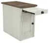 Ashley Furniture T637-7 Bolanburg - Chair Side End Table - Door - White / Brown / Beige