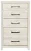 Ashley Furniture B192-46 Cambeck - Five Drawer Chest - Whitewash