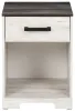 Ashley Furniture EB4121-291 Shawburn - One Drawer Night Stand - Open Cubby - White / Black / Gray