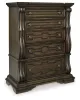 Ashley Furniture B947-46 Maylee - Five Drawer Chest - Dark Brown