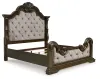 Ashley Furniture B947B4 Maylee - King Upholstered Bed - Dark Brown