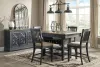Ashley Furniture D736/32/124(4) Ashley Furniture D736/32/124(4) Tyler Creek - 5 Pc. - Counter Table, 4 Barstools - Dark Gray