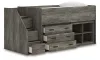 Ashley Furniture B4480B16 Ashley Furniture B4480B16 Frandern - Twin Loft Bed With Bookcase And Drawer Storage - Gray