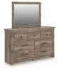 Ashley Furniture PCB2260B1 Ashley Furniture PCB2260B1 Rusticott - Dresser And Mirror - Brown