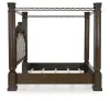 Ashley Furniture B947B11 Ashley Furniture B947B11 Maylee - California King Canopy Bed - Dark Brown