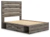 Ashley Furniture PCB2405B16 Graystorm - Full Panel Storage Bed - Brown Gray