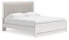 Ashley Furniture PCB3381B8 Ashley Furniture PCB3381B8 Zuraleus - King Upholstered Panel Platform Bed With Roll Slats - White