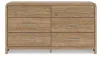 Ashley Furniture PCB1121-31 Gramburg - Six Drawer Dresser - Warm Natural Brown