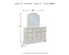 Ashley Furniture B742B10 Robbinsdale - Dresser, Mirror - Youth - Antique White